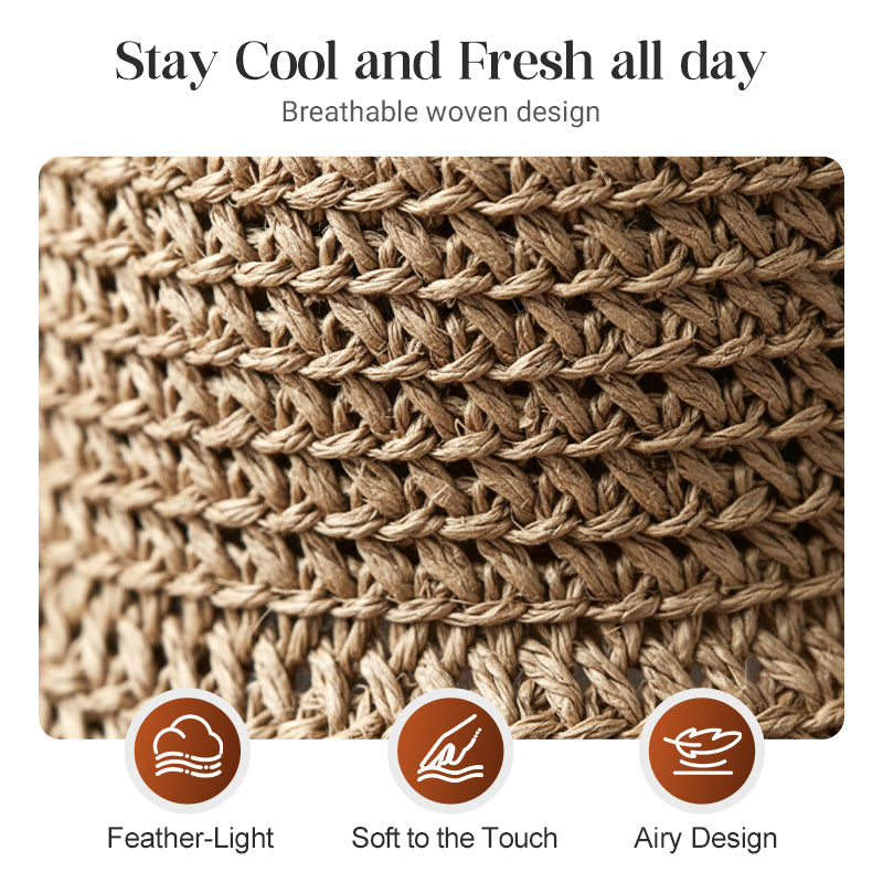 ⏳Limited-time 50% off⏰Elegant Woven Straw Sun Hat with Bow👒