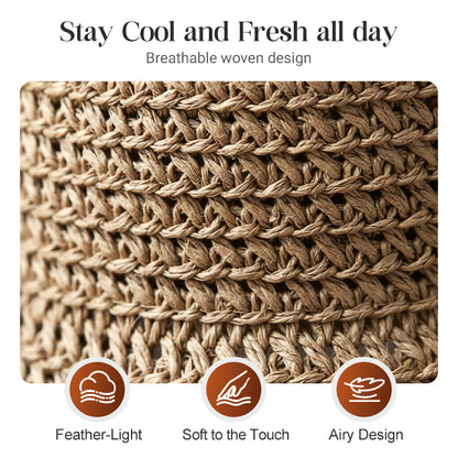 ⏳Limited-time 50% off⏰Elegant Woven Straw Sun Hat with Bow👒