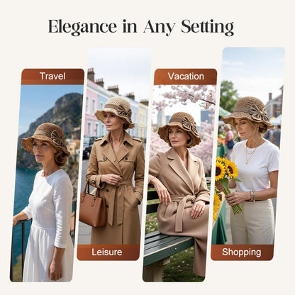 ⏳Limited-time 50% off⏰Elegant Woven Straw Sun Hat with Bow👒