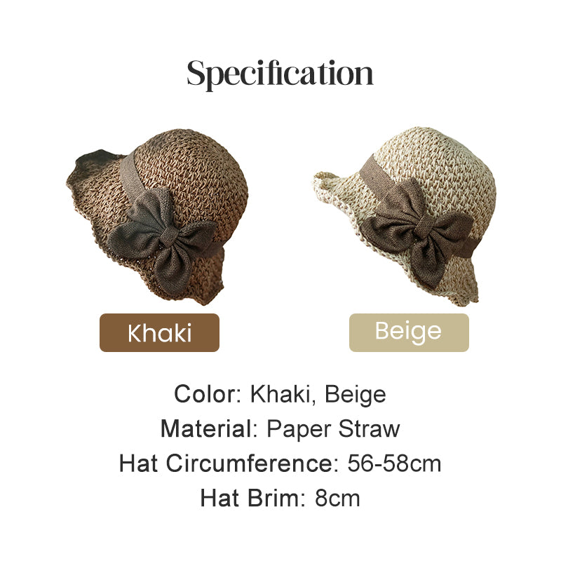 ⏳Limited-time 50% off⏰Elegant Woven Straw Sun Hat with Bow👒