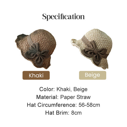 ⏳Limited-time 50% off⏰Elegant Woven Straw Sun Hat with Bow👒