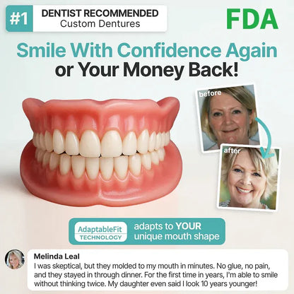 🌎Ends Today: 70% OFF! ⏰LUMIVO® Medical Full Denture with Strong Suctiond🦷Obtain American Dental Association (ADA) Certification
